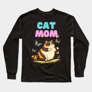 Cat Mom Long Sleeve T-Shirt